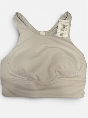lululemon athletica High-Neck Sports Bra in Light Beige